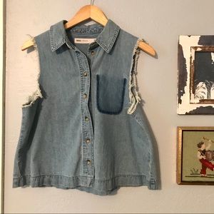 ASOS Denim Tank Shirt UK 10/US 8